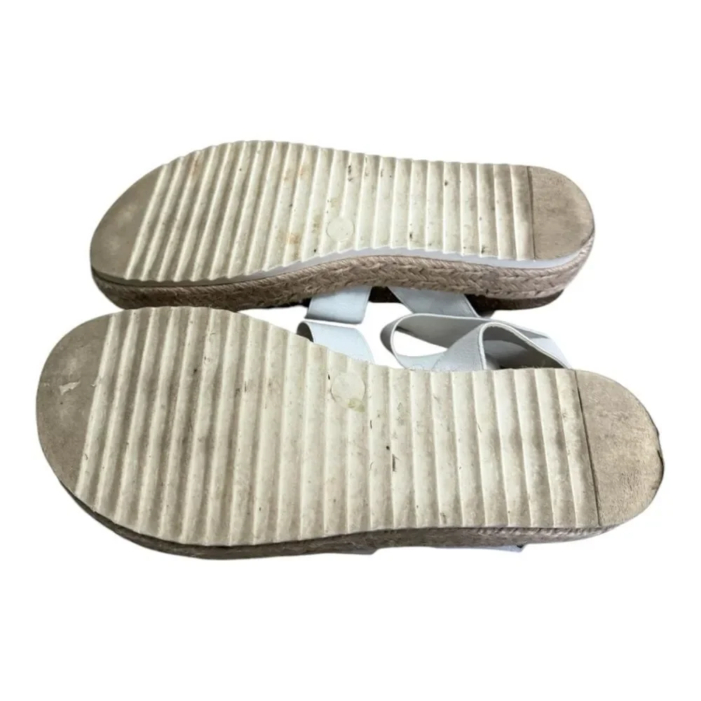 Madden Girl Carly Wedge Sandal White Women's Size 8M